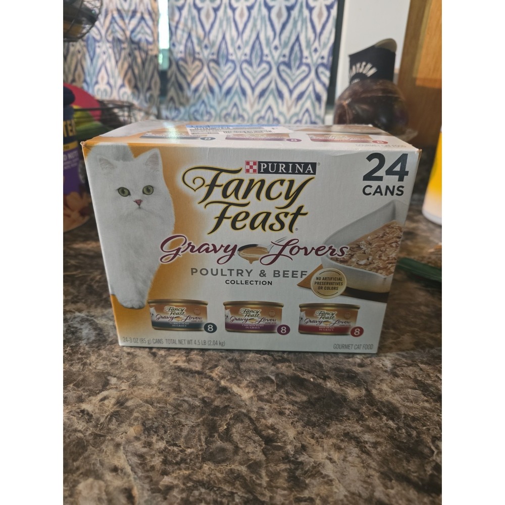 Fancy Feast Gravy Lovers Poultry & Beef Variety Pack - 24 Cans (3 Flavors) 3oz